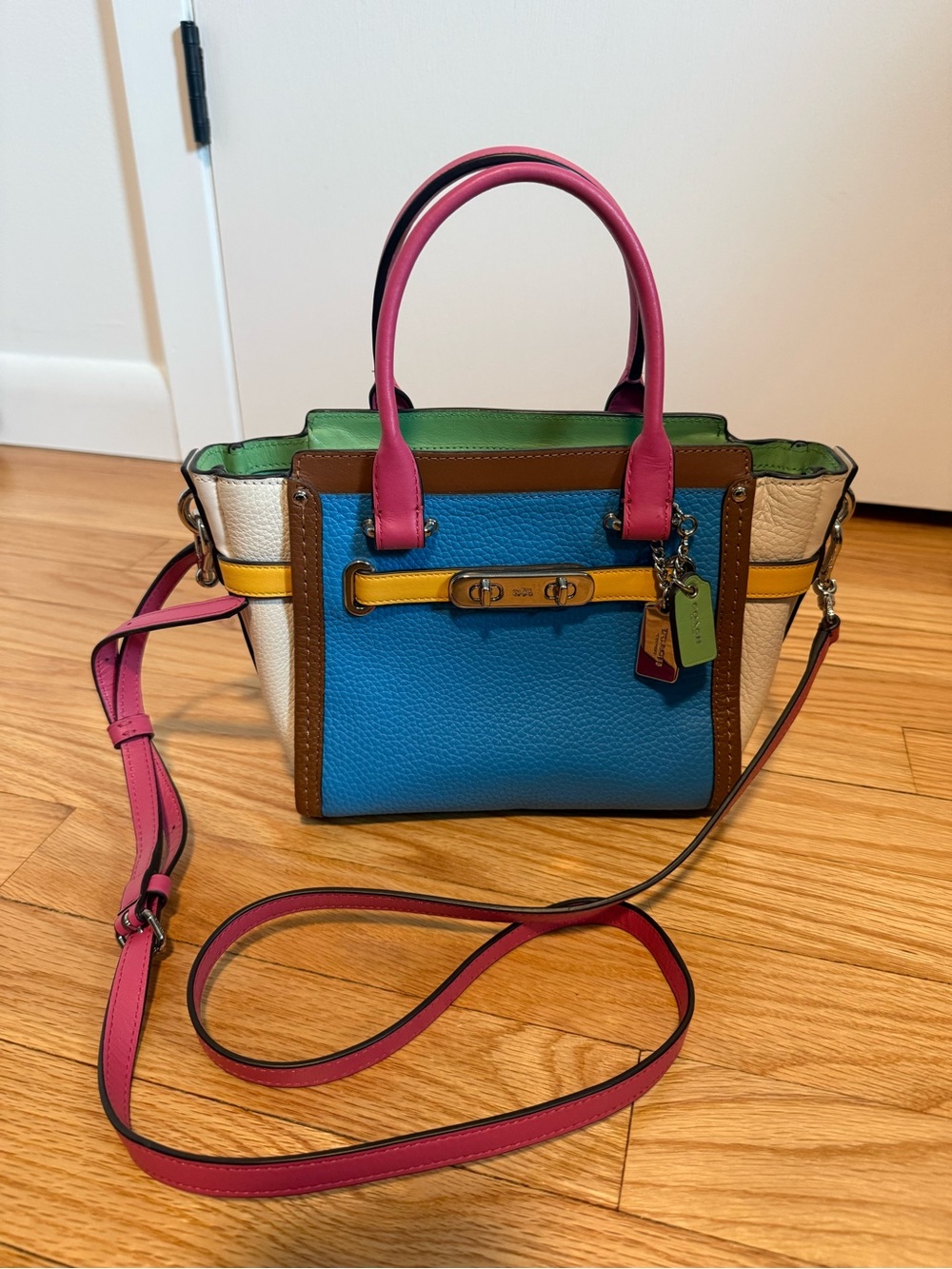 Coach Swagger 21 Rainbow Color Block Crossbody - Excellent Condition!